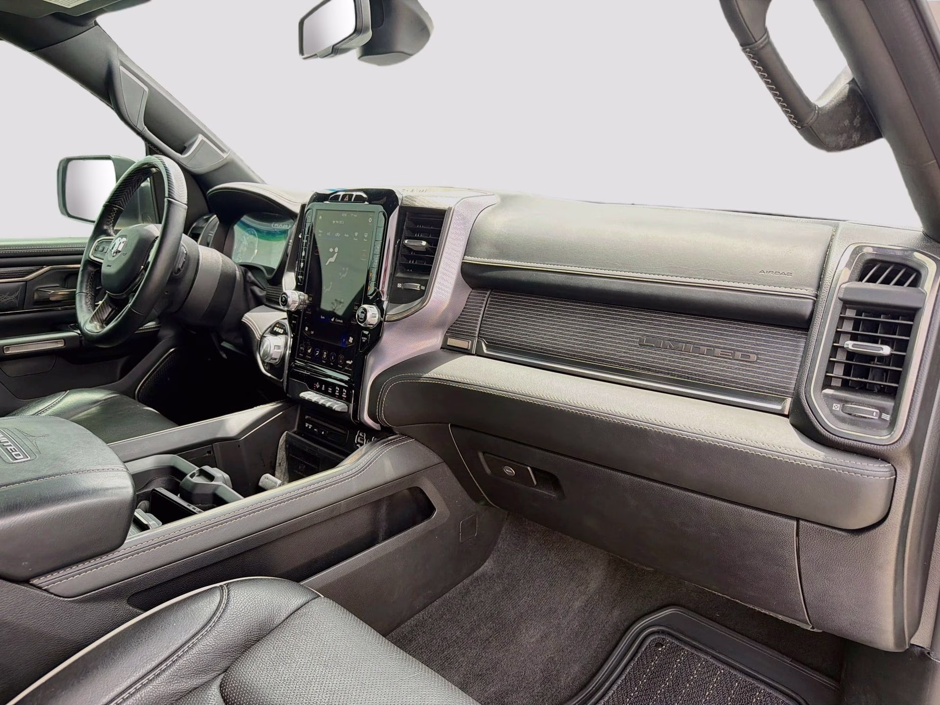 2019 Ivory White Tri-Coat Pearlcoat Ram 1500 Limited 4X4 Truck
