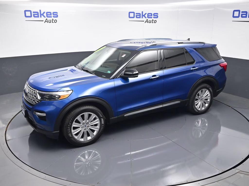 2021 Blue Metallic Ford Explorer Limited 4X4 SUV