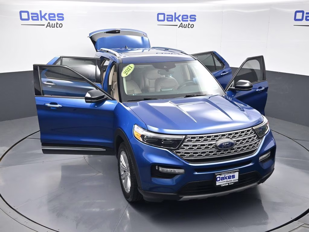 2021 Blue Metallic Ford Explorer Limited 4X4 SUV