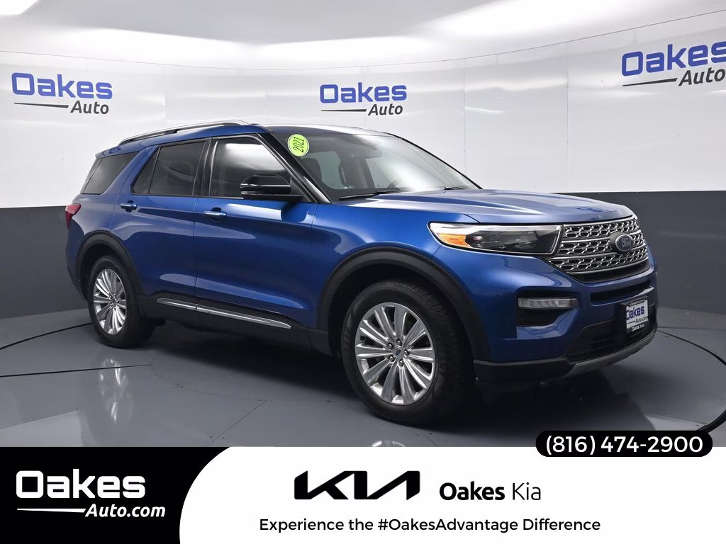 2021 Blue Metallic Ford Explorer Limited 4X4 SUV