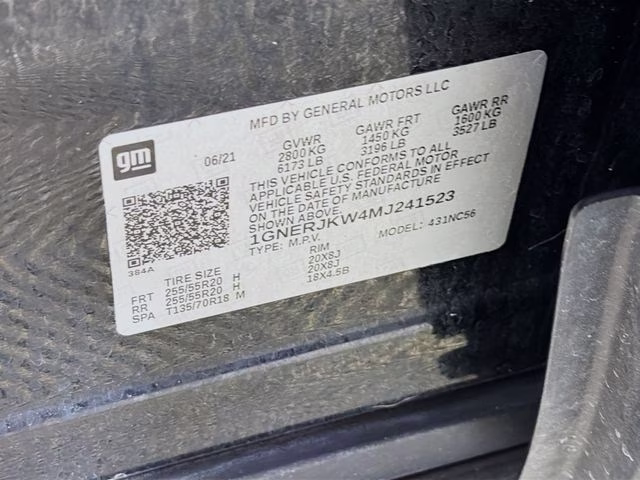 2021 Mosaic Black Metallic Chevrolet Traverse RS FWD SUV