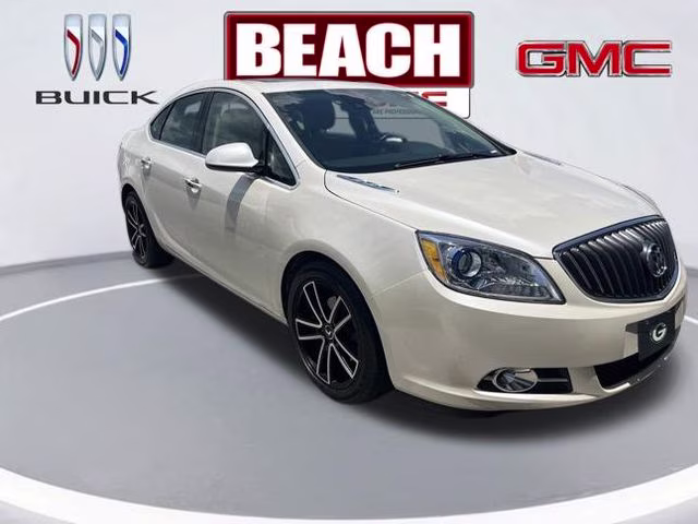 2015 White Diamond Tricoat Buick Verano Leather Group FWD Sedan
