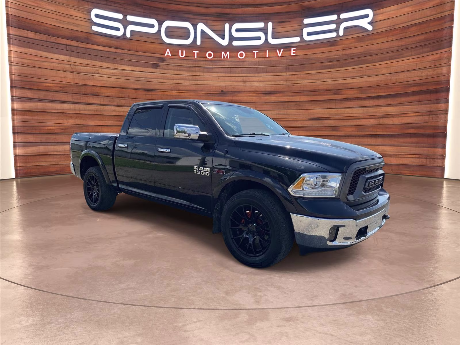 2017 Brilliant Black Crystal Pearlcoat Ram 1500 Laramie 4X4 Truck
