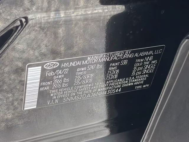 2022 Twilight Black Hyundai Santa Fe SEL AWD SUV