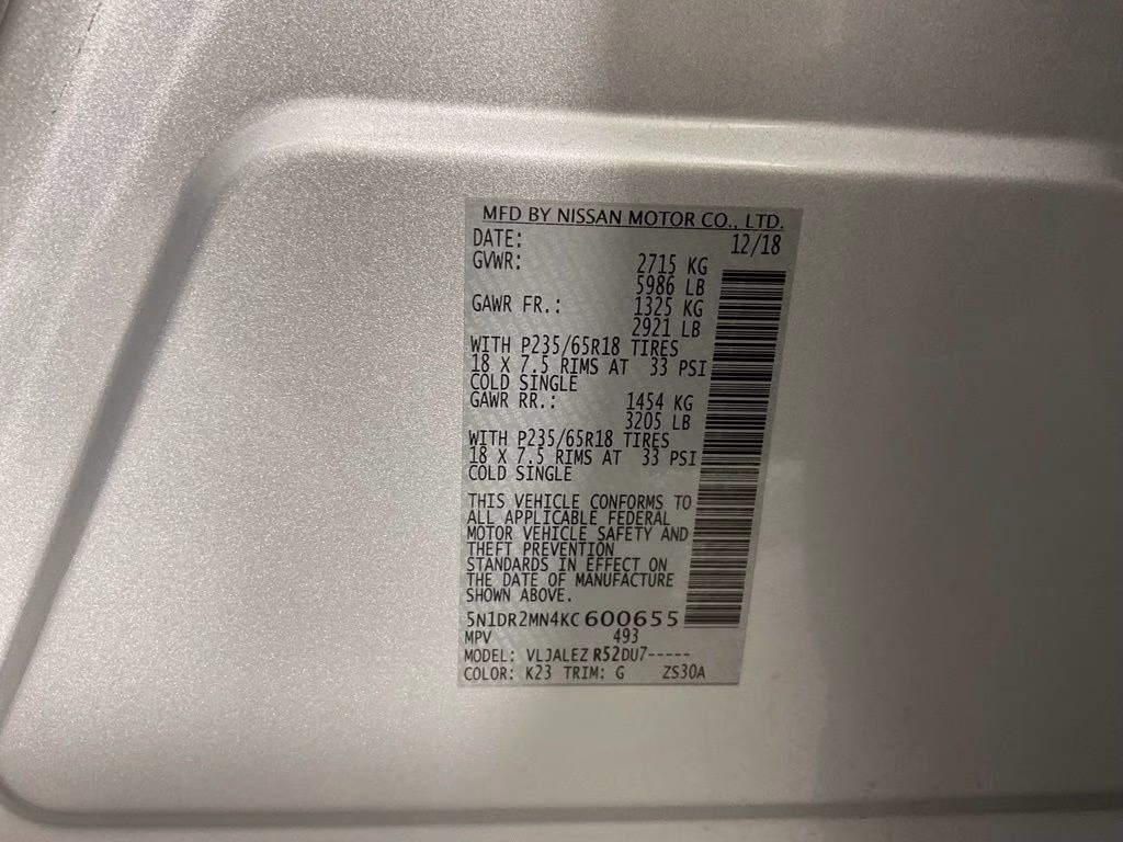 2019 Brilliant Silver Metallic Nissan Pathfinder SV FWD SUV