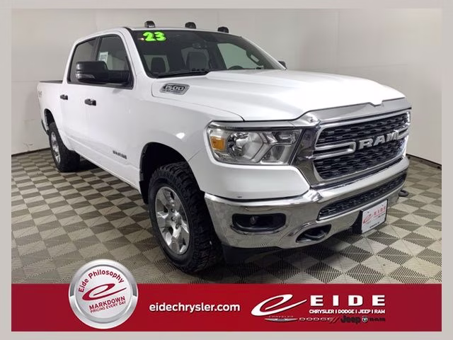 2023 Bright White Clearcoat Ram 1500 Big Horn 4X4 Truck
