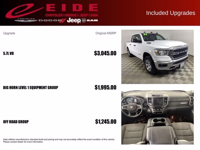 2023 Bright White Clearcoat Ram 1500 Big Horn 4X4 Truck