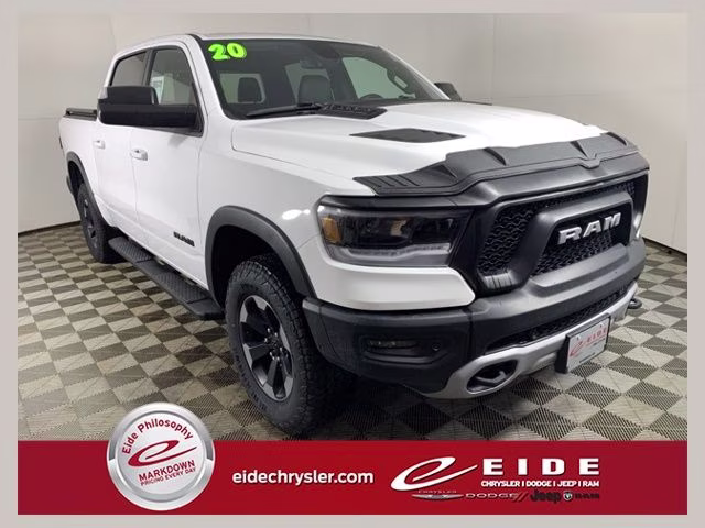 2020 Bright White Clearcoat Ram 1500 Rebel 4X4 Truck