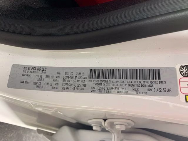 2020 Bright White Clearcoat Ram 1500 Rebel 4X4 Truck
