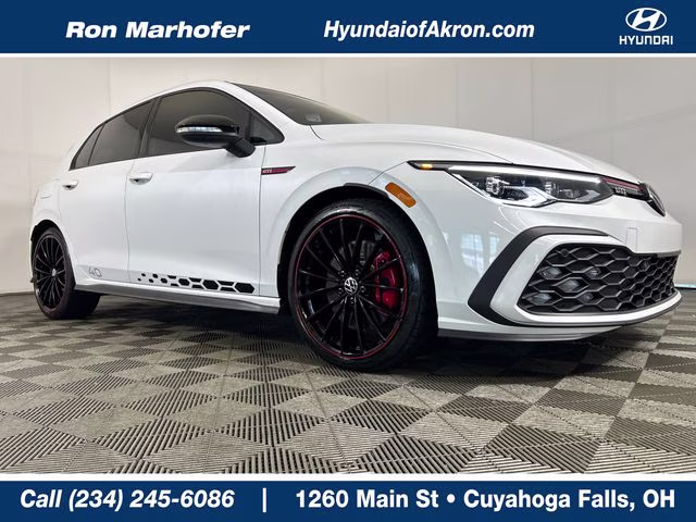 2023 Opal White w/Black Roof Volkswagen Golf GTI 2.0T 40th Anniversary Edition FWD Hatchback
