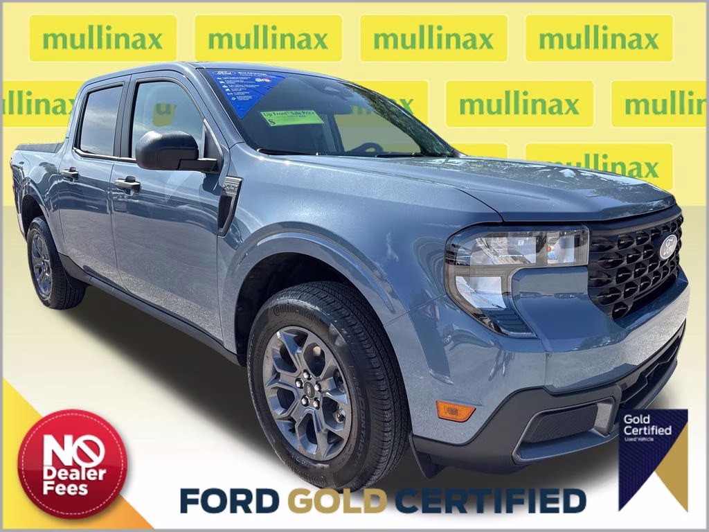 2025 Azure Gray Metallic Tri-Coat Ford Maverick XLT FWD Truck