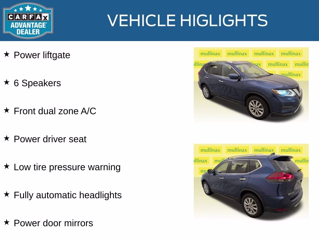 2018 Caspian Blue Nissan Rogue SV FWD SUV