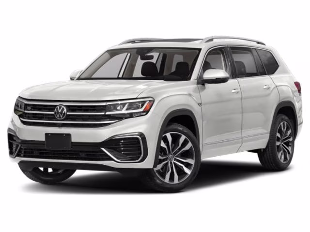 2021 Pure White Volkswagen Atlas 3.6L V6 SEL Premium R-Line AWD SUV