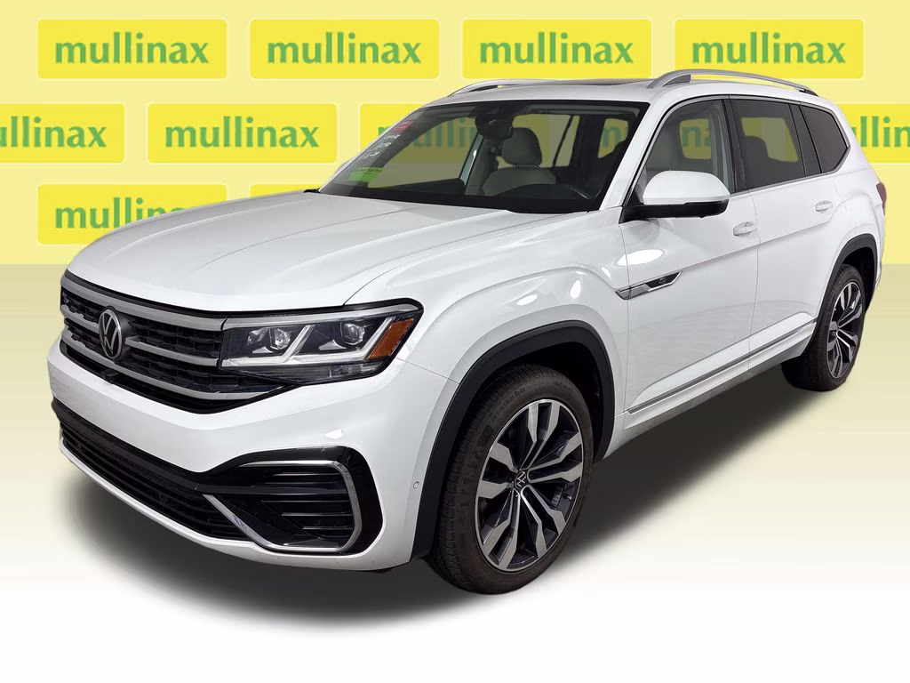 2021 Pure White Volkswagen Atlas 3.6L V6 SEL Premium R-Line AWD SUV