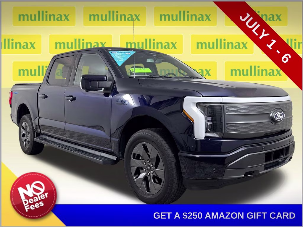 2025 Antimatter Blue Metallic Ford F-150 Lightning Lariat AWD Truck