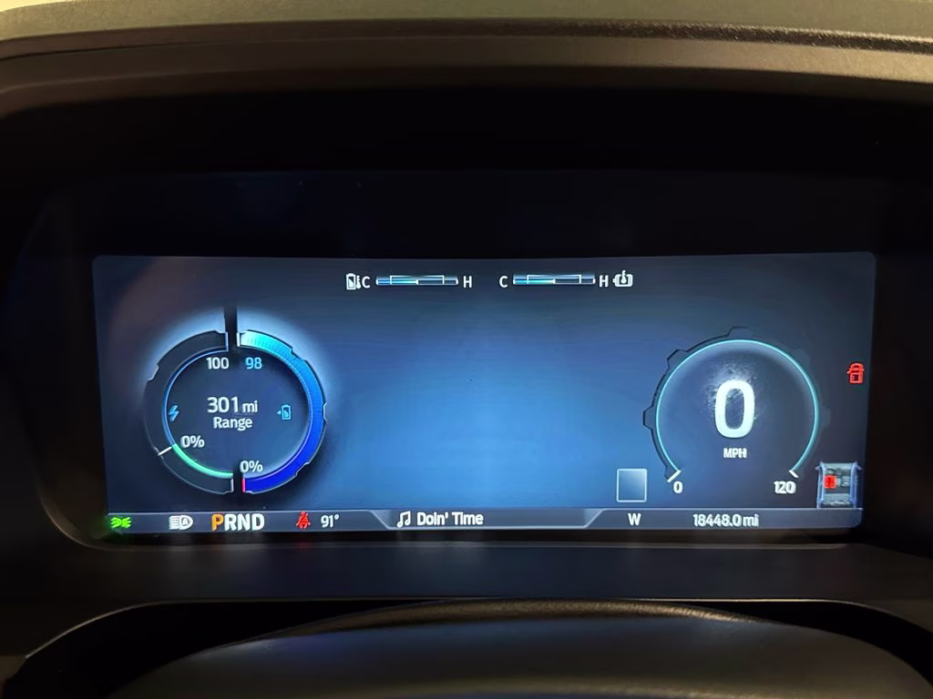 2025 Antimatter Blue Metallic Ford F-150 Lightning Lariat AWD Truck