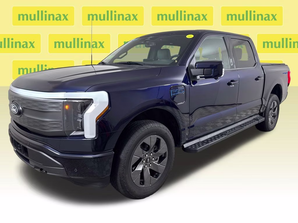 2025 Antimatter Blue Metallic Ford F-150 Lightning Lariat AWD Truck