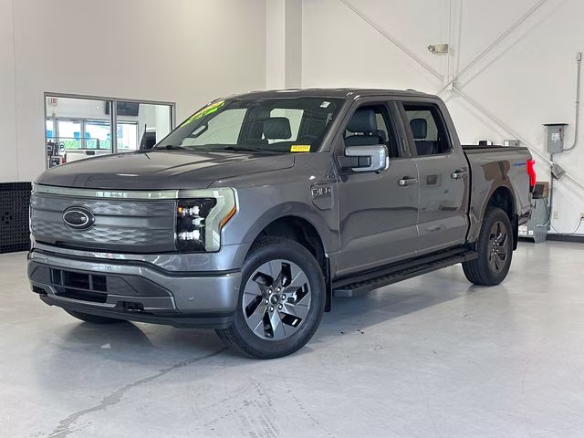 2022 Carbonized Gray Metallic Ford F-150 Lightning Lariat AWD Truck