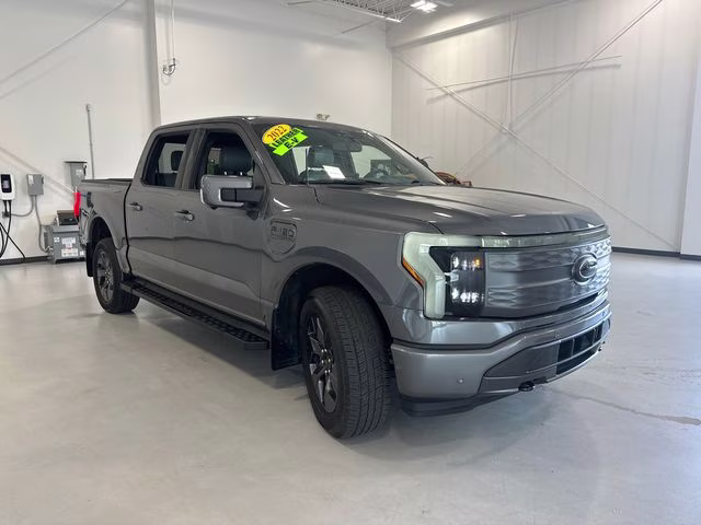 2022 Carbonized Gray Metallic Ford F-150 Lightning Lariat AWD Truck