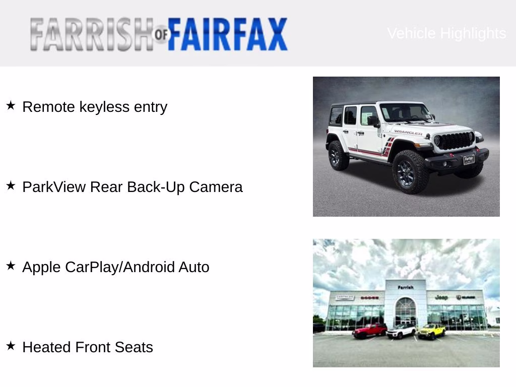 2026 Bright White Clearcoat Jeep Wrangler 4X4 SUV