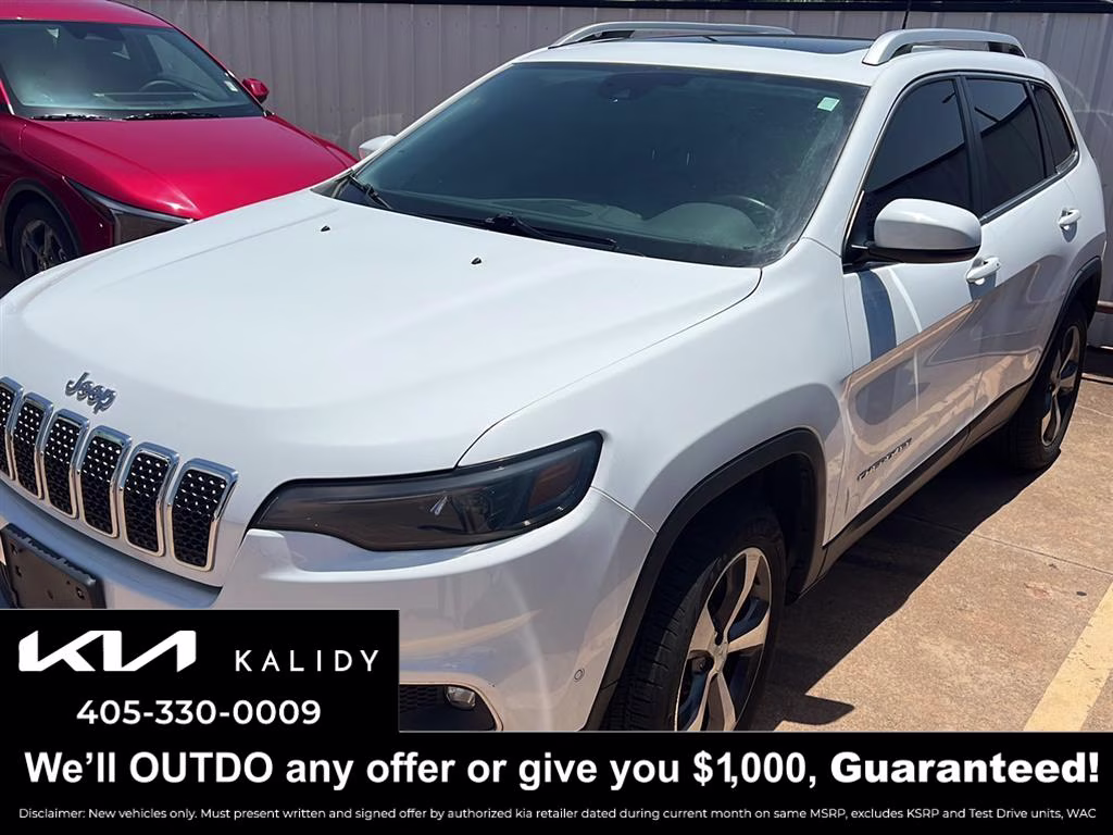 2021 Bright White Clearcoat Jeep Cherokee Limited 4X4 SUV