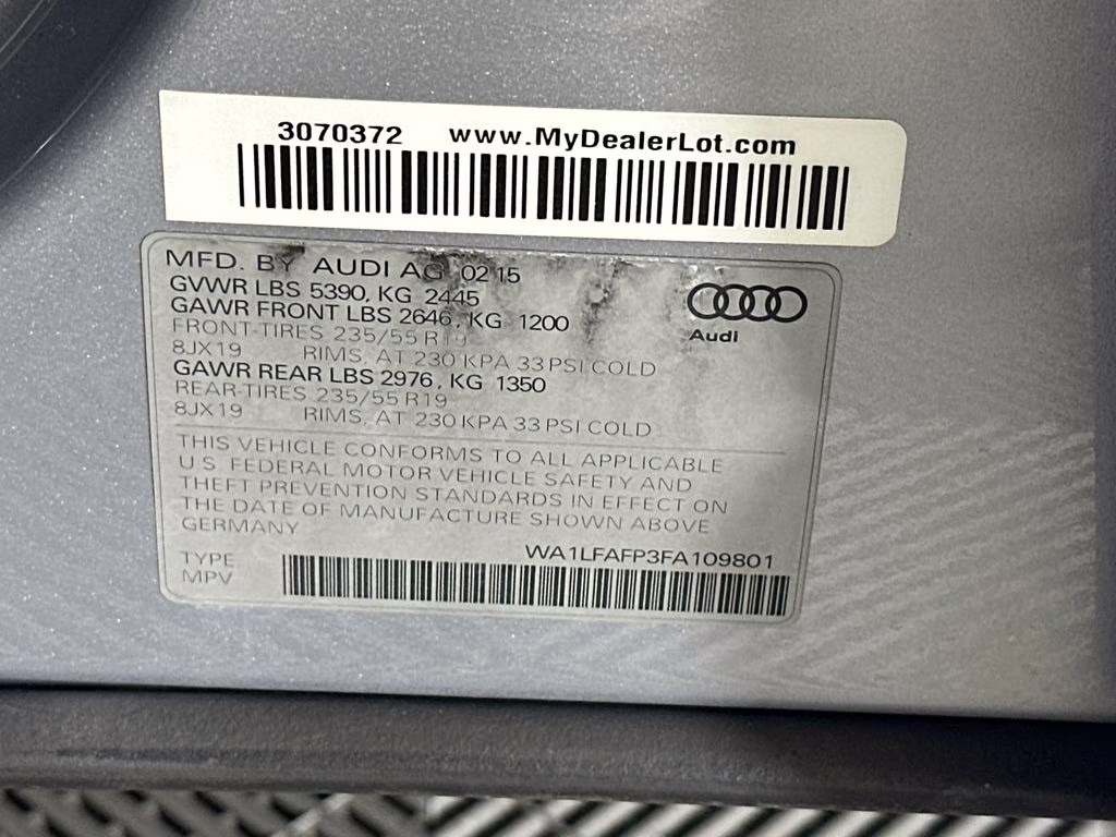 2015 Florett Silver Metallic Audi Q5 2.0T Premium Plus AWD SUV