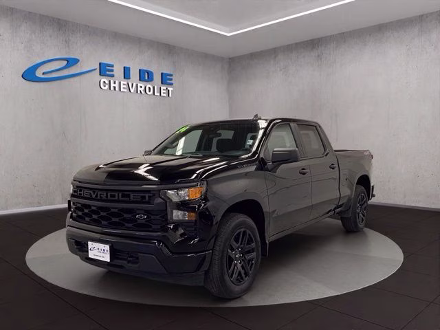 2024 Black Chevrolet Silverado 1500 Custom 4X4 Truck