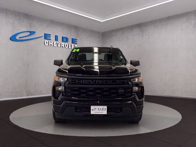 2024 Black Chevrolet Silverado 1500 Custom 4X4 Truck