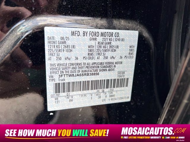 2025 Shadow Black Ford Maverick XLT AWD Truck