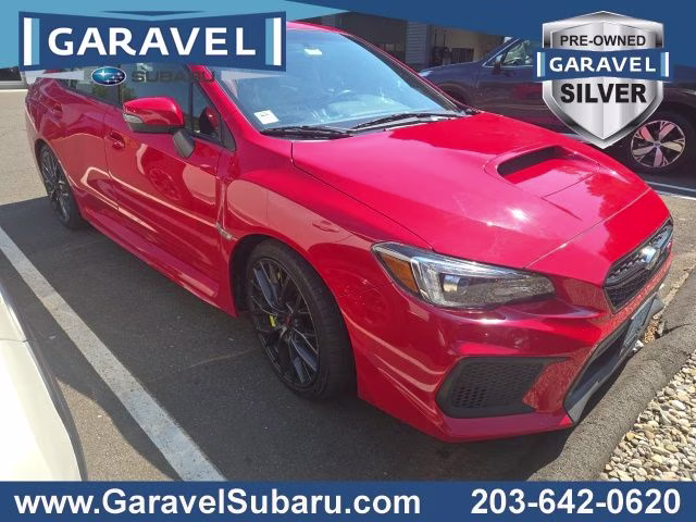 2018 Pure Red Subaru WRX STi Limited AWD Sedan