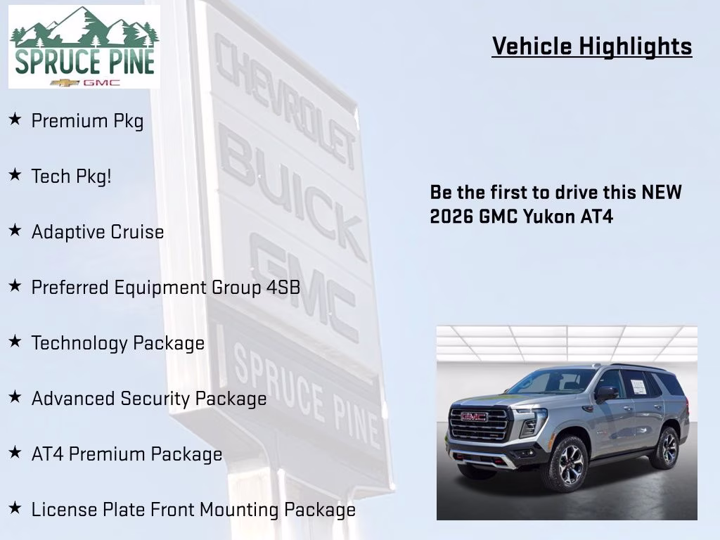 2026 Sterling Metallic GMC Yukon AT4 4X4 SUV