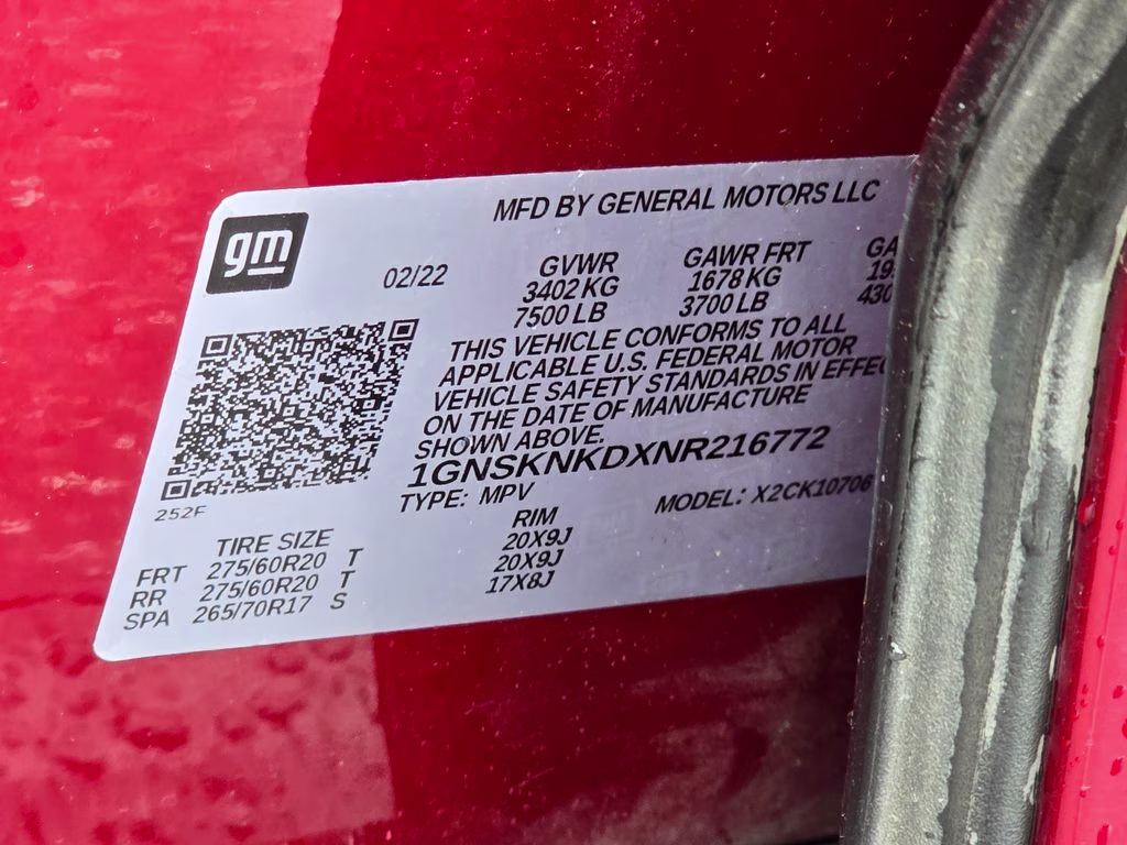 2022 Cherry Red Tintcoat Chevrolet Tahoe LT 4X4 SUV