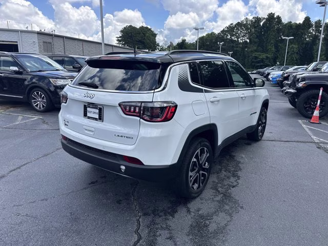 2023 Bright White Clearcoat Jeep Compass Limited 4X4 SUV