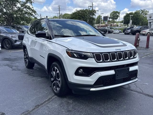2023 Bright White Clearcoat Jeep Compass Limited 4X4 SUV
