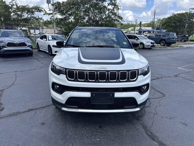 2023 Bright White Clearcoat Jeep Compass Limited 4X4 SUV