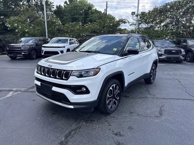 2023 Bright White Clearcoat Jeep Compass Limited 4X4 SUV