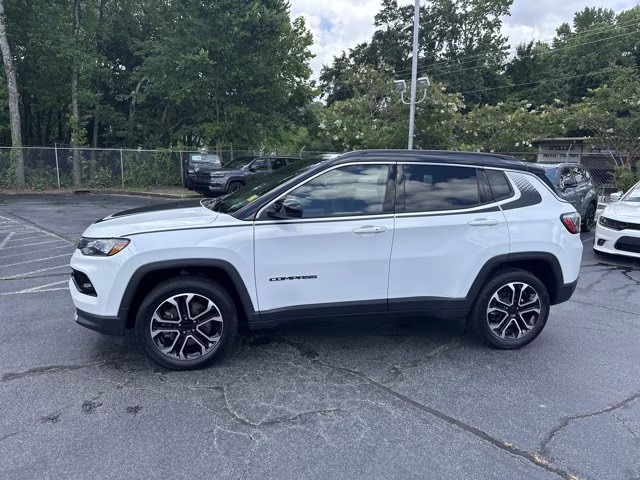 2023 Bright White Clearcoat Jeep Compass Limited 4X4 SUV