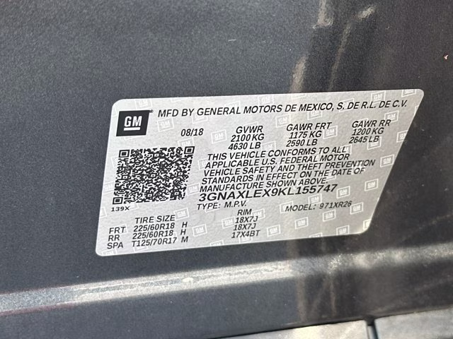 2019 Nightfall Gray Metallic Chevrolet Equinox LT FWD SUV