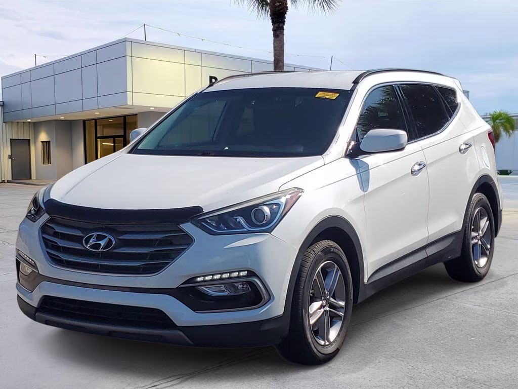 2017 Frost White Pearl Hyundai Santa Fe Sport 2.4 Base FWD SUV