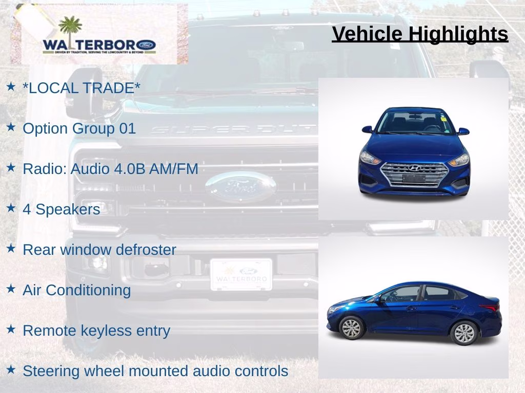 2019 Admiral Blue Pearl Hyundai Accent SE FWD Sedan