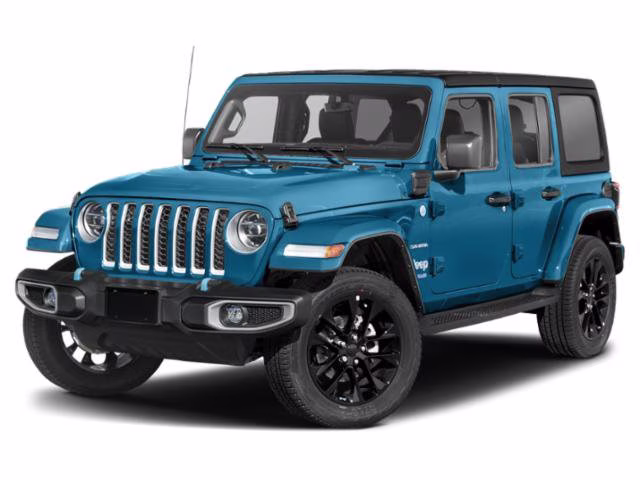 2023 Hydro Blue Pearlcoat Jeep Wrangler 4xe Sahara 4xe 4X4 Convertible
