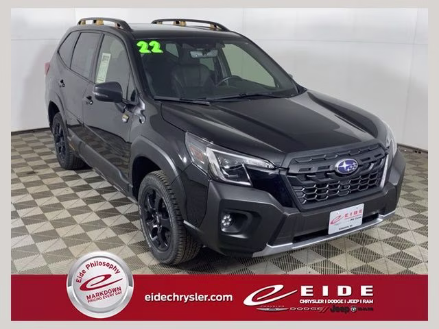 2022 Crystal Black Silica Subaru Forester Wilderness AWD SUV
