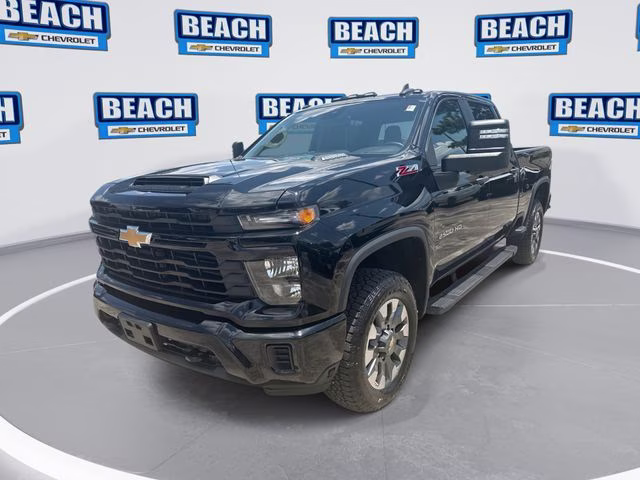 2024 Black Chevrolet Silverado 2500HD Custom 4X4 Truck