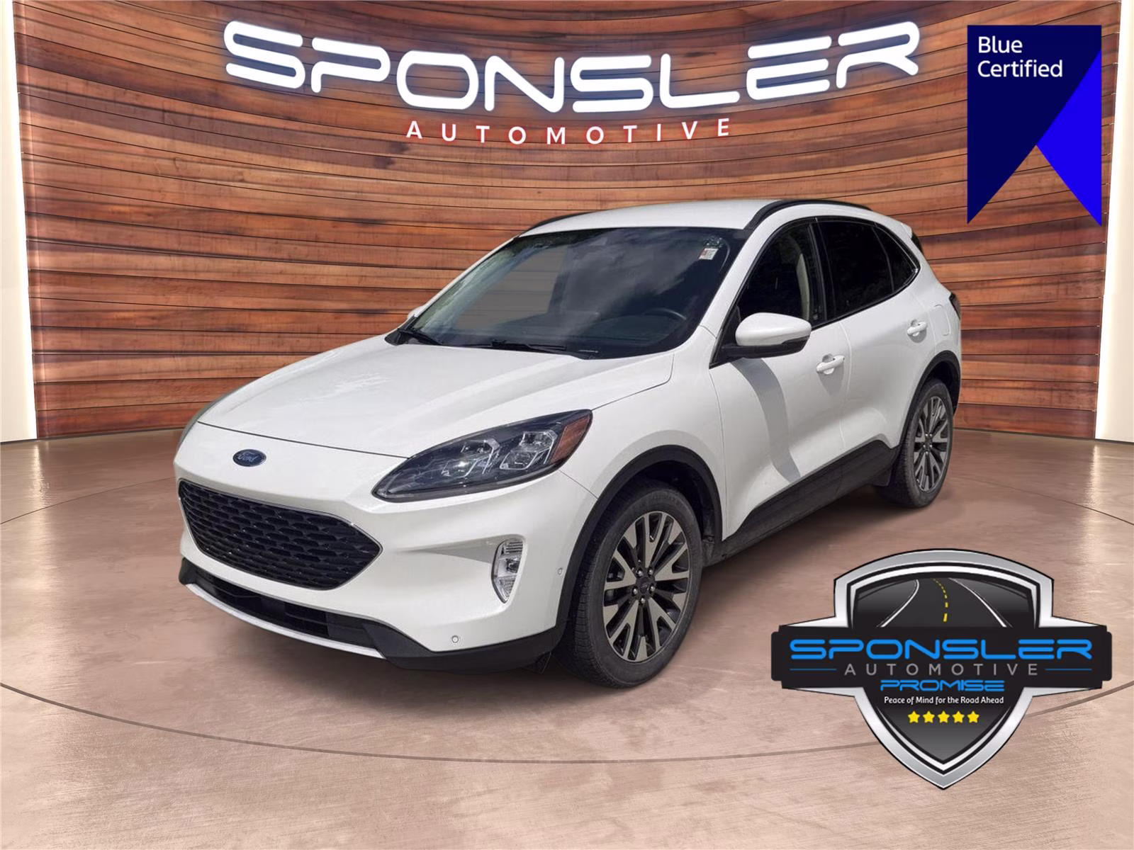 2020 Star White Metallic Tri-Coat Ford Escape Titanium AWD SUV