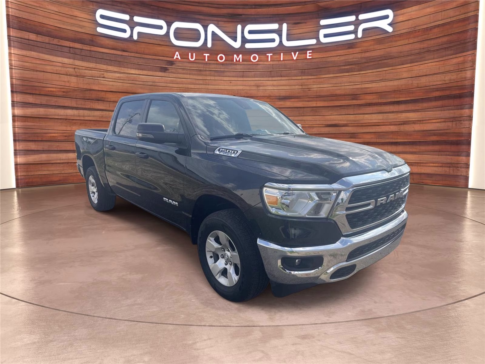 2023 Diamond Black Crystal Pearlcoat Ram 1500 Big Horn 4X4 Truck