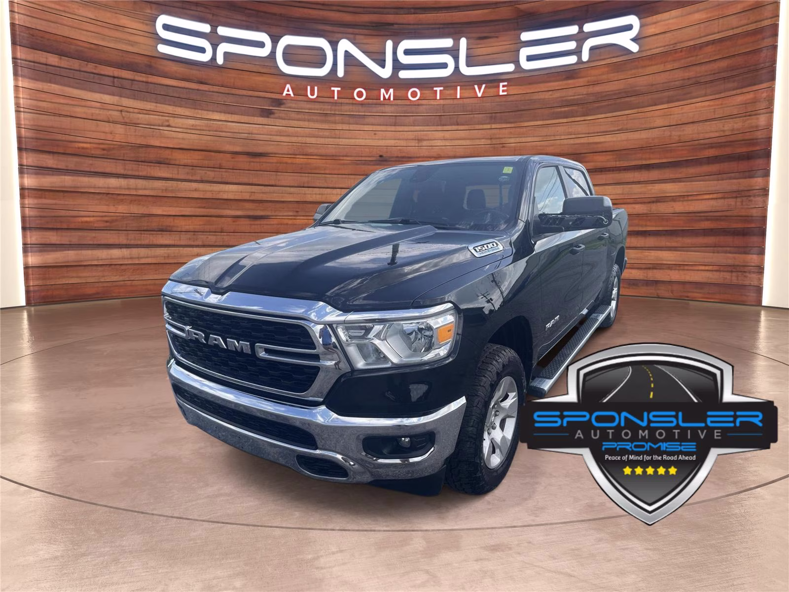 2023 Diamond Black Crystal Pearlcoat Ram 1500 Big Horn 4X4 Truck