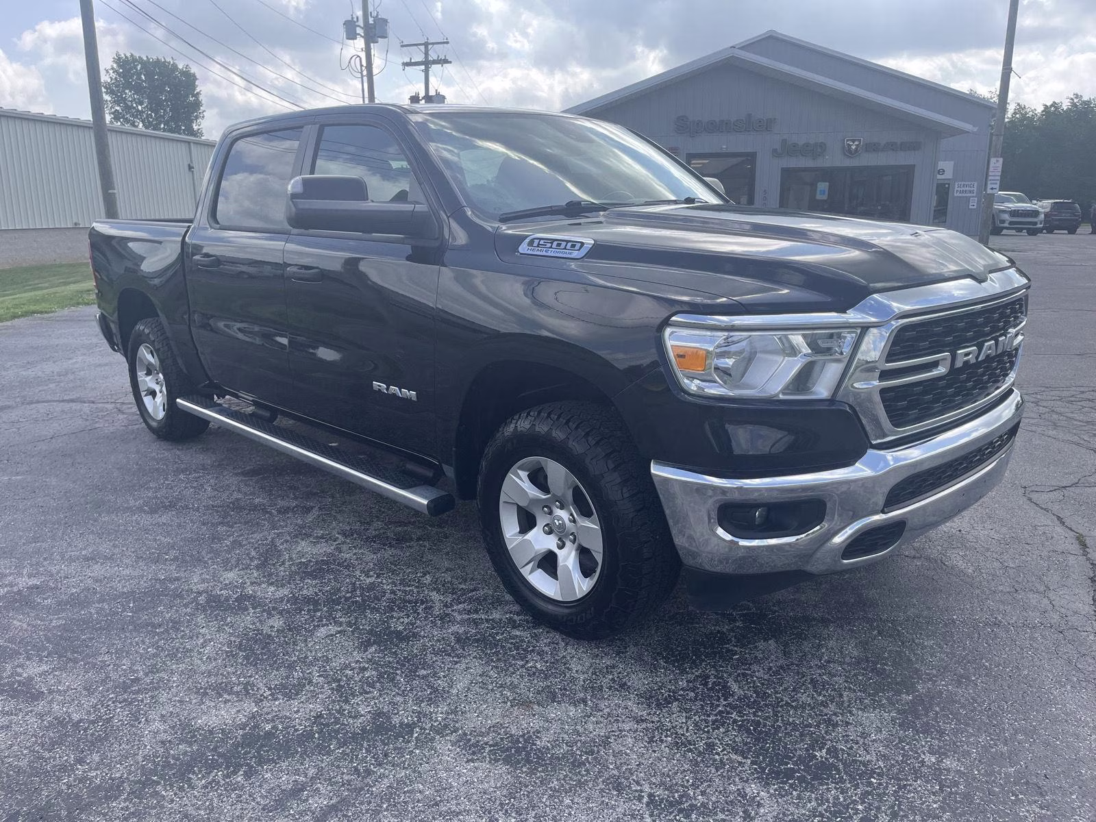 2023 Diamond Black Crystal Pearlcoat Ram 1500 Big Horn 4X4 Truck