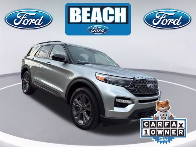 2023 Silver Metallic Ford Explorer XLT 4X4 SUV
