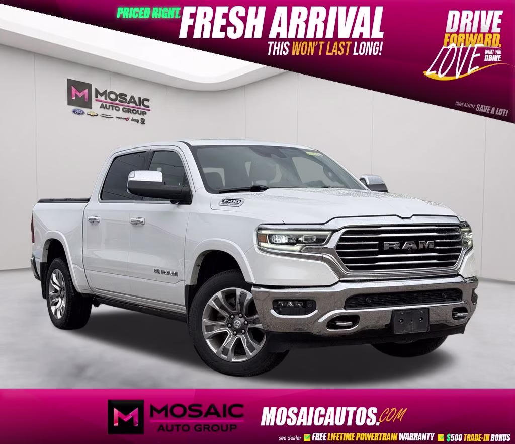 2022 Ivory White Tri-Coat Pearlcoat Ram 1500 Limited 4X4 Truck