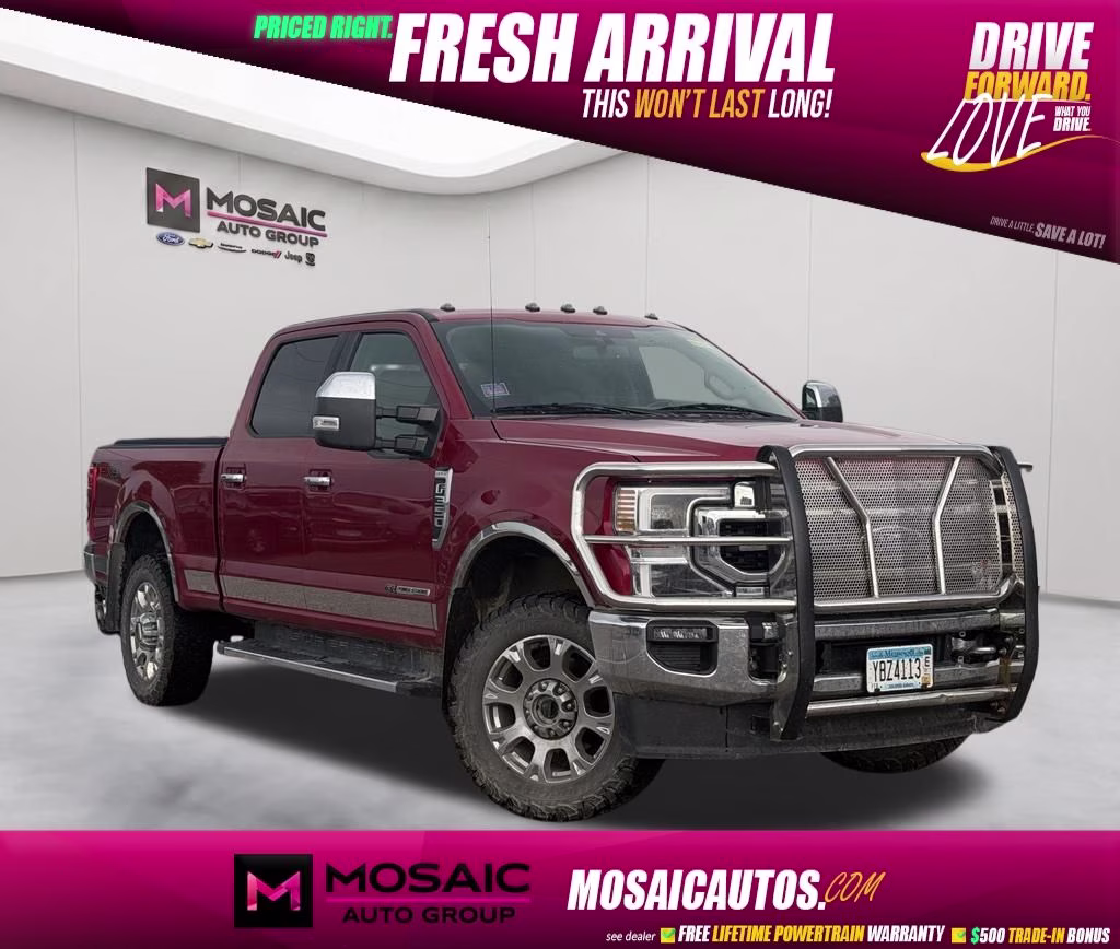 2020 Red Ford Super Duty F-350 SRW Lariat 4X4 Truck